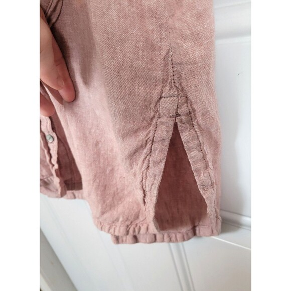 Sigrid Olsen Linen Button-Up Long Sleeve Top Size L - Picture 6 of 7